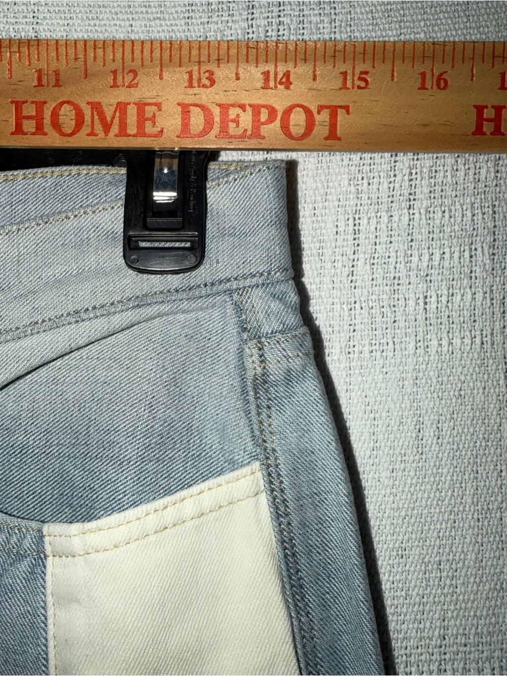 Pistola High Rise Straight Jeans s27 Colorblock Denim Quiet Luxury Coastal Chic - Picture 7 of 11